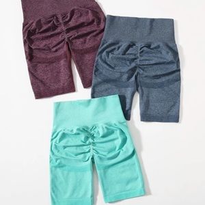 3 PCS Wide Waistband Sports Shorts